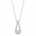 Jewelry Necklace Round Brilliant 0.48 ctw VS2 Clarity, I Color Diamond 14kt White Gold Necklace